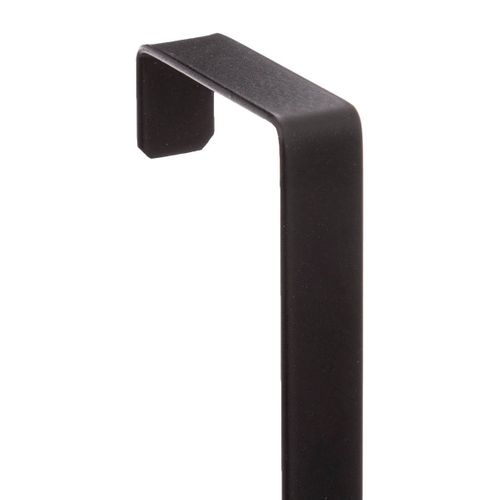 Porte-serviettes De Porte 5 Accroches En Métal Noir Et Bambou