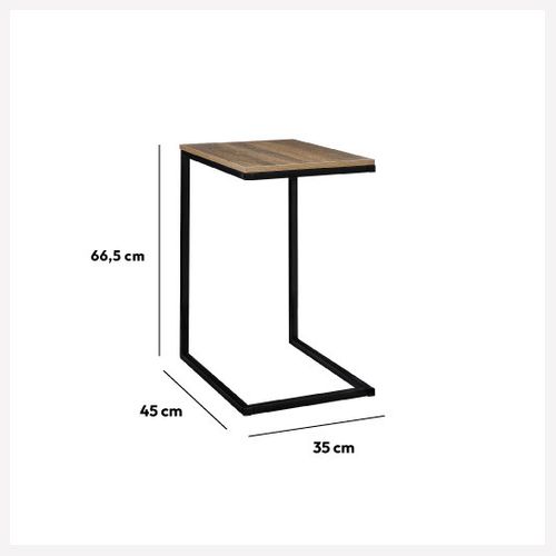 Table D'appoint Métal Et Bois Atmosphera
