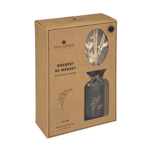 Diffuseur De Parfum Bouquet De Muguet 300 Ml Avec Bâtonnets Et Fleurs Séchées