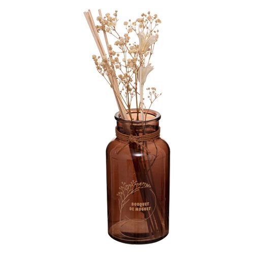 Diffuseur De Parfum Bouquet De Muguet 300 Ml Avec Bâtonnets Et Fleurs Séchées