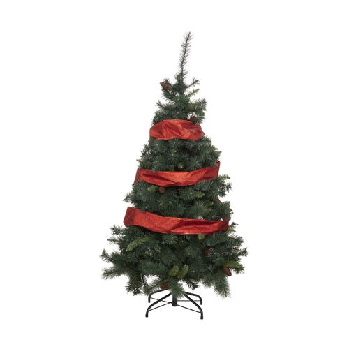 Guirlande De Noël Ruban Rouge Pailleté 12 Cm X 5 M