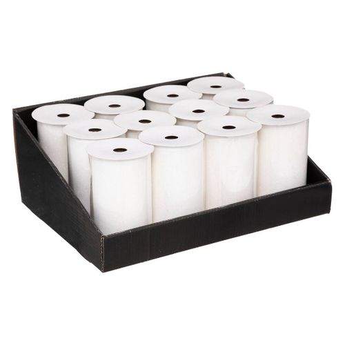 Guirlande De Noël Ruban Blanc Pailleté 12 Cm X 5 M