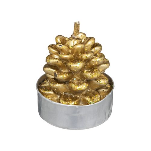 Lot De 6 Bougies Pomme De Pin  H 4 Cm