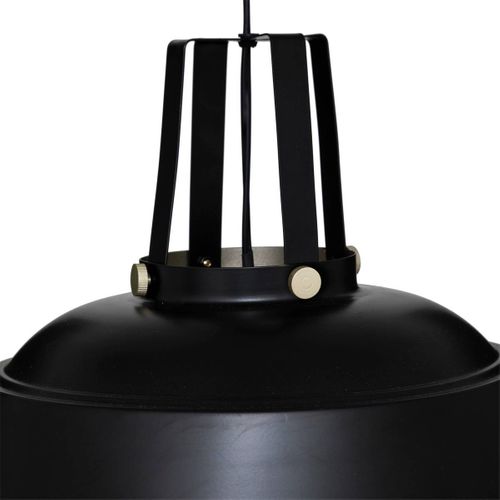 Luminaire Suspension En Métal Noir D 35 Cm Style Industriel