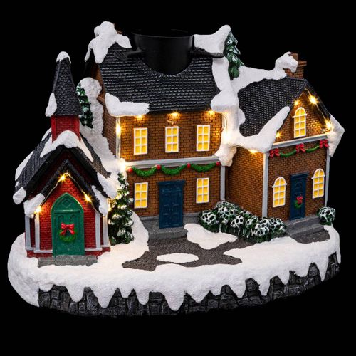 Pied De Sapin Village De Noël Lumineux