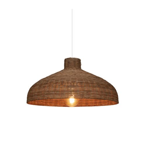 Luminaire Suspension En Rotin Et Métal D 58 Cm
