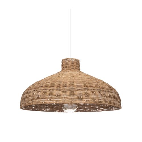 Luminaire Suspension En Rotin Et Métal D 58 Cm