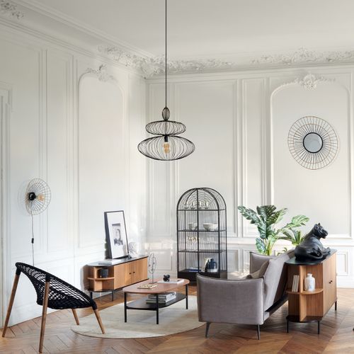 Applique Murale En Métal Noir D 45 Cm