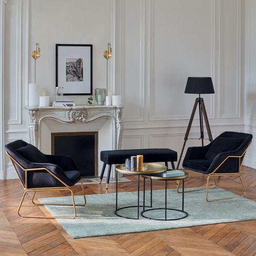 Applique Murale En Métal Doré H 25 Cm