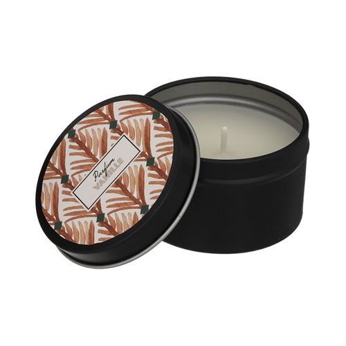 Coffret Senteur Ambre et Vanille Spray Parfum Et 2 Bougies Pot En Métal