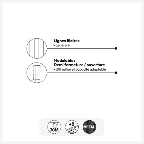 Étendoir à Linge Modulablet Tour 30m Mojave