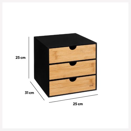 Organiseur De Bureau Boite De Rangement Vertical 3 Tiroirs Modèle Bava