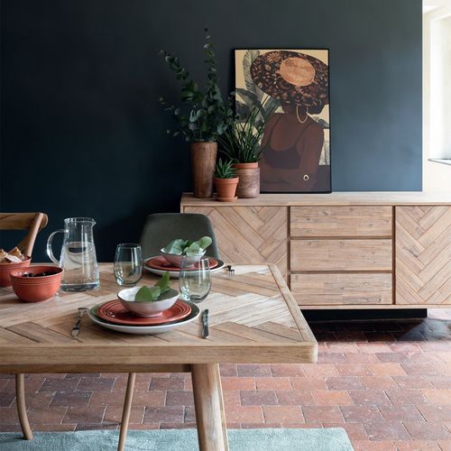 Table à Manger 180/220 X 90 Cm Extensible Acacia Aeris Atmosphera