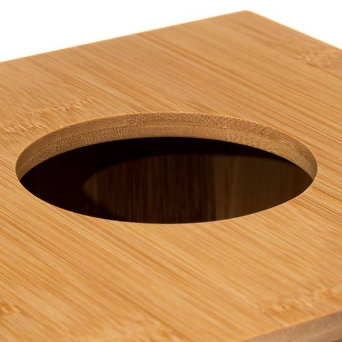 Poubelle De Salle De Bain 6l En Bambou Avec Couvercle