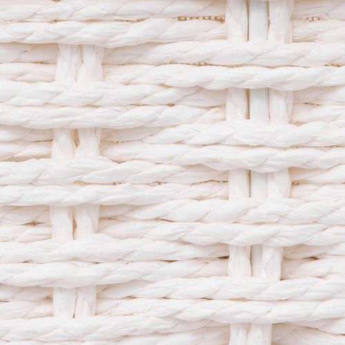 2 Paniers De Rangement Blanc Vannerie