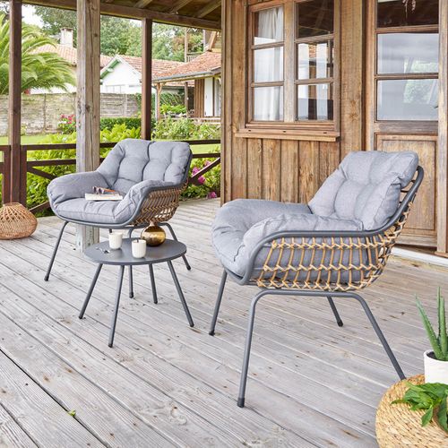 Salon De Jardin 2 Places Paopao Graphite Hespéride