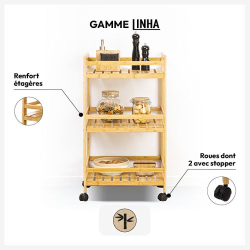 Desserte 3 Niveaux En Bambou Linha 5five