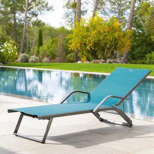 Transat "bayamo" Bleu Canard et Graphite En Aluminium Traité Époxy