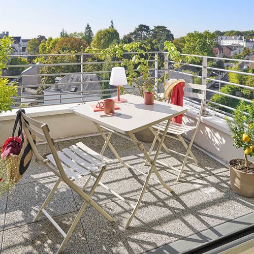 Table Carrée Pliante Greensboro 2p Argile Hespéride