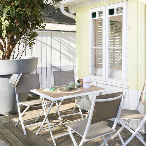 Table Aluminium Azua 4 Places Houblon Hespéride