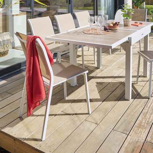 Chaise De Jardin Empilable Essentia Lin et Blanc