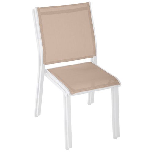 Chaise De Jardin Empilable Essentia Lin et Blanc