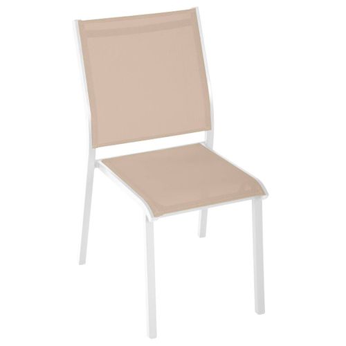 Chaise De Jardin Empilable Essentia Lin et Blanc