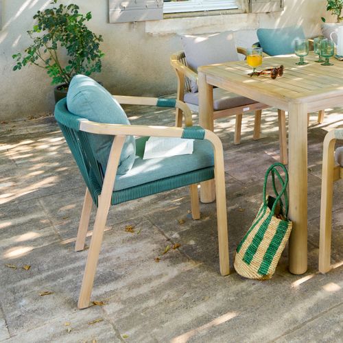 Fauteuil De Jardin Papouasie Acacia Vert Olive Hespéride