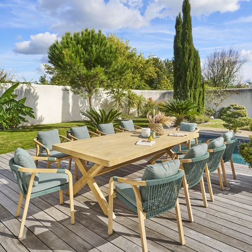Table Extérieure Fixe 10 Places Xenia Acacia