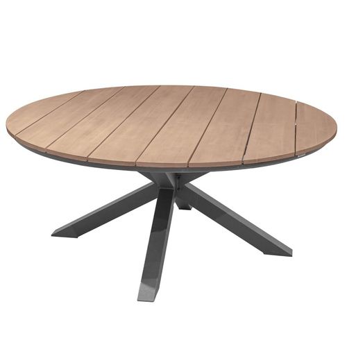 Table Extérieure Ronde 8 Personnes Graphite Oriengo Hespéride