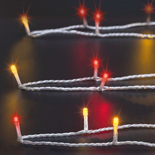 Guirlande Lumineuse Extérieur 20 Mètres 200 LED Blanc Chaud et Rouge 8 Jeux De Lumière