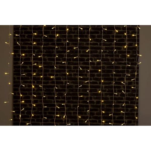 Rideau Lumineux L 3 M 600 LED Blanc Chaud 30 Tombées 8 Jeux De Lumière