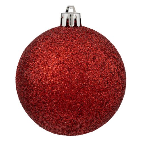 Déco De Sapin De Noël Kit De 18 Pièces Boules Et Cimier - Rouge Et Blanc