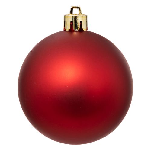Déco De Sapin De Noël Kit De 18 Pièces Boules Et Cimier - Rouge Et Doré