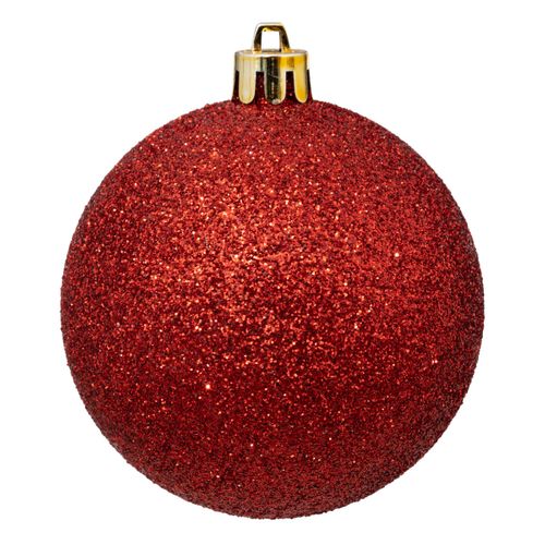 Déco De Sapin De Noël Kit De 18 Pièces Boules Et Cimier - Rouge Et Doré