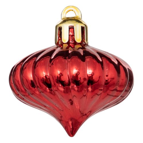 Déco De Sapin De Noël Kit De 18 Pièces Boules Et Cimier - Rouge Et Doré