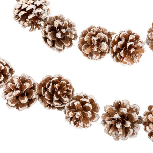 Guirlande De Noël Pommes De Pin Enneigées L 180 Cm