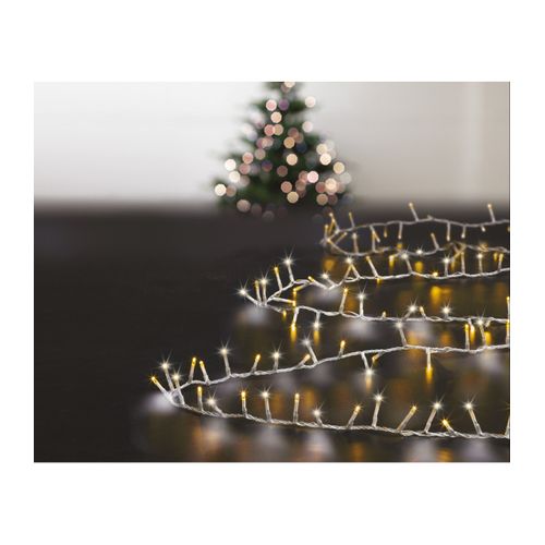 Guirlande Lumineuse Extérieur 50 M 2000 LED Blanc Froid et Chaud 8 Jeux De Lumière