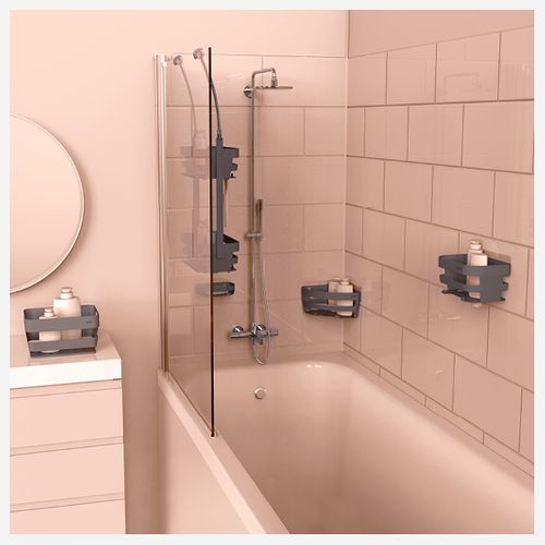 Étagère De Douche Avec Fixation Adhésif Invisible