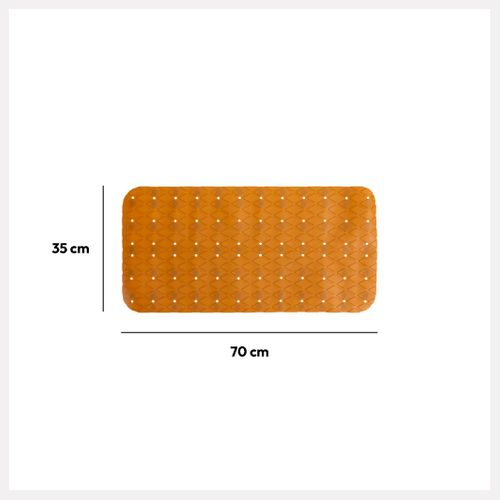 Tapis Fond De Baignoire Anti-dérapant Marron Malt 70 X 35 Cm
