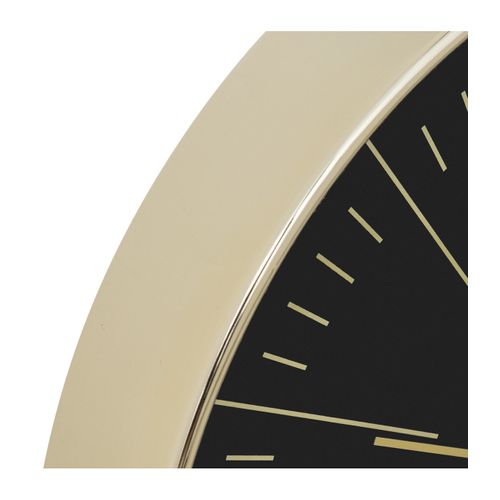 Pendule Murale Moderne Bicolore Noir Et Or D 30 Cm
