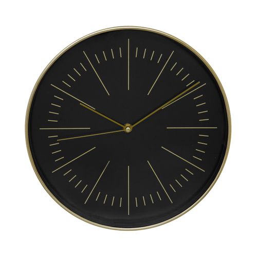 Pendule Murale Moderne Bicolore Noir Et Or D 30 Cm