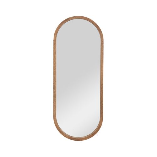 Miroir Mural En Bois D'hévéa 35 X 90 Cm
