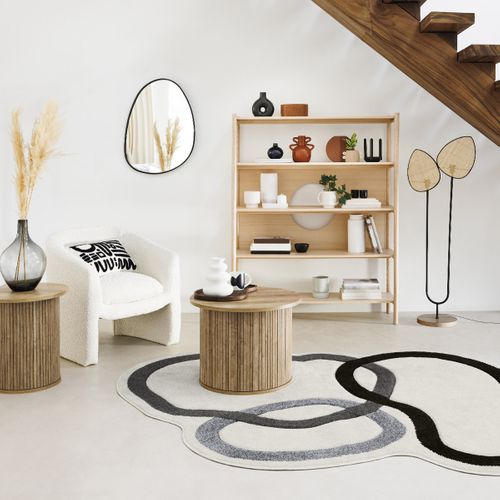 Miroir "rosalia" - Métal - Noir - 55x75 Cm