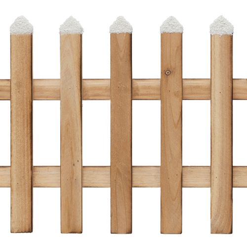 Déco De Noël Clôture En Bois Finition Enneigé L 90 X H 20 Cm