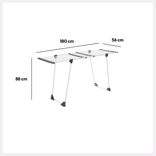 Étendoir à Linge Pliant Tubes Extensibles 17m Sinaï