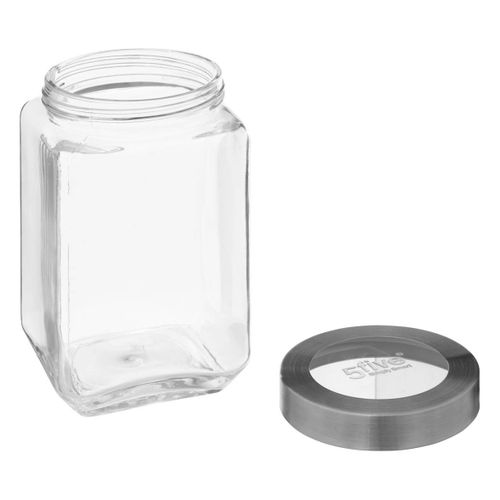 Bocal Verre Couvercle Contour Acier 16l Miro