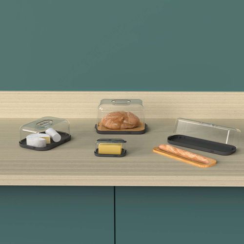 Boîte à Fromage Et Beurrier Gris Fresh Eat