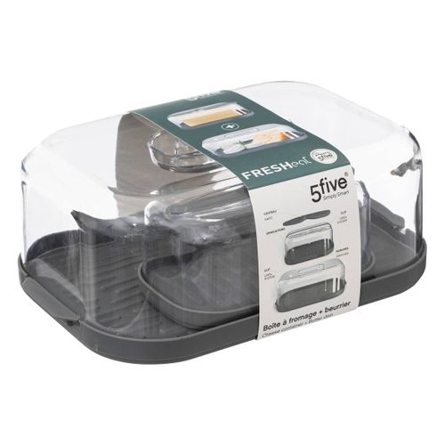Boîte à Fromage Et Beurrier Gris Fresh Eat