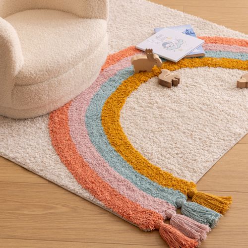 Tapis enfant 100x150 cm ARC EN CIEL Multicolore.